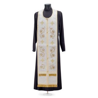 Russian-style Priest Vestment with Embroidered Lilies (Viscose Rayon)