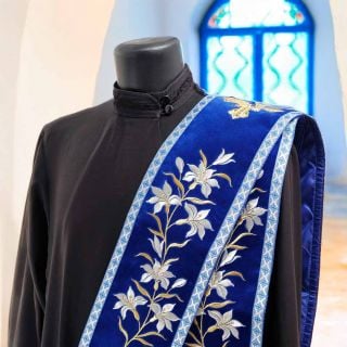 Protodeacon Orarion with Lily embroidery