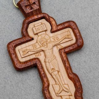 pectoral wooden cross with chain