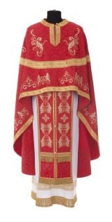 red Greek Style Priest Vestment