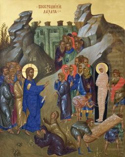 painted icon resurrection of lazarus