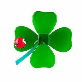 glass clover magnet
