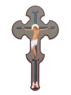 blue wooden cross