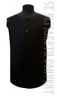 black men vest with embroidered pockets