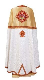 white priest vestment