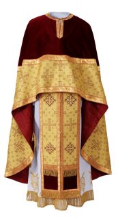 burgundy priest vestment