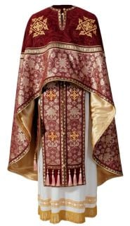burgundy priest vestment