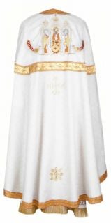 white priest vestment