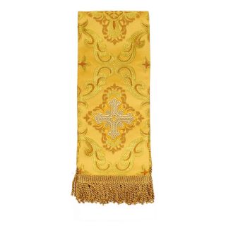 Blue bookmark with a cross for Gospel