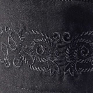 Black Serbian style priest skufia with embroidered ornaments