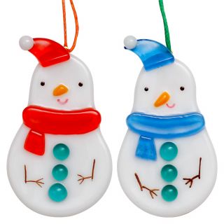 glass hanging snowman