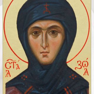 Hand-painted icon of St Zoe of Rome