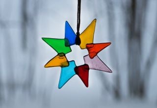 colorful star pendant