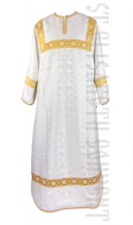 white church silk sticharion