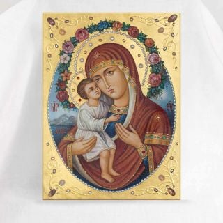 Ground Gemstones Icon Mother of God of Zhirovichi