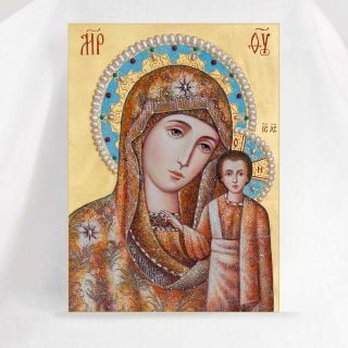 stone icon of the Theotokos of Kazan