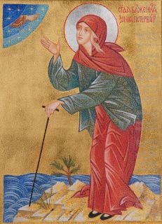 Ground Gemstones Icon St Xenia of St Petersburg