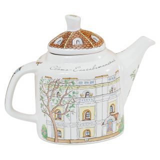 Ceramic teapot a walk through the monastery