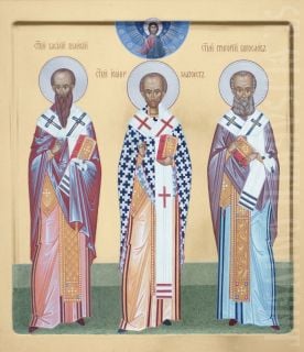 hand painted Icon Three Holy Hierarchs