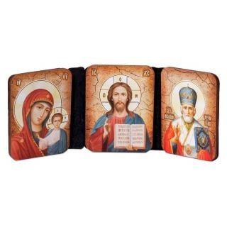Triptych medium size Our Lady of Kazan Icon