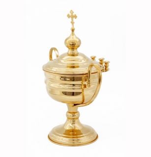 gilded vessel for blessing water