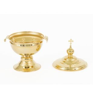 gilded vessel for blessing water