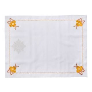  White Church Corporal with Cherubim and Cross (silk threads)