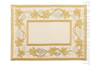 yellow napkin for holy table cross