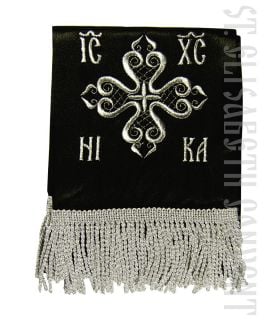 black and silver - wide bookmark for the holy gospel