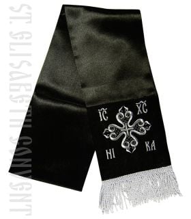 black and silver - wide bookmark for the holy gospel