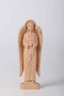 Wooden Guardian Angel Sculpture