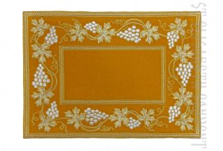 yellow napkin for holy table cross
