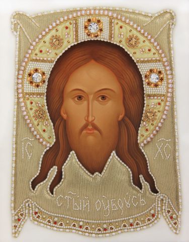 Icon of Christ Not-Made-By-Hands (in Oklad / Riza)