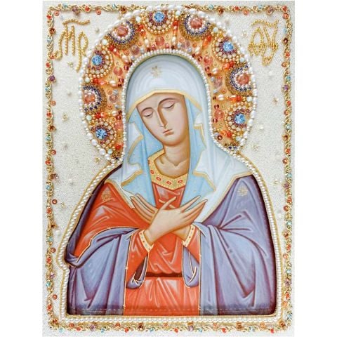Tenderness icon of the Theotokos with riza