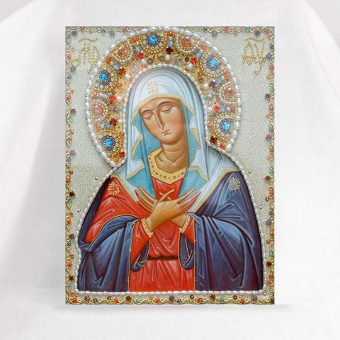 Tenderness icon of the Theotokos with riza