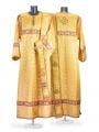 gold deacon vestment set with orarion and cuffs