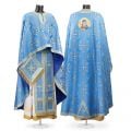 blue silk Greek-style priest vestment 