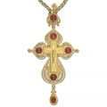 filigree pectoral cross with semi-precious stones