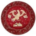 embroidered burgundy Eagle Rug for archbishop service