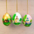 hand-painted eggs with orthodox church