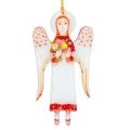 fused glass angel pendant