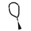 agate prayer rope with a cross and a tassel