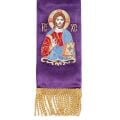 crepe-satin purple Gospel bookmark narrow