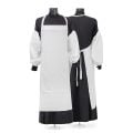 white bishop apron and sleeves protectors