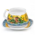 Apostles in kovcheg ceramic cup and a saucer set