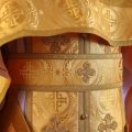 yellow church silk Russian-priest vestment