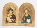 wooden diptych with Jesus Christ and our Lady