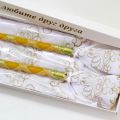 Orthodox wedding candles and kerchief 