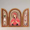 Triptych Icon with the Mother of God and Saints