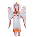 fused glass angel pendant